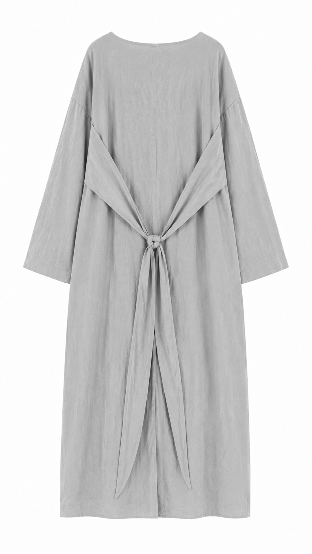 Adjustable Waist Tie Maxi Dress – Elegant Long Sleeve Dress