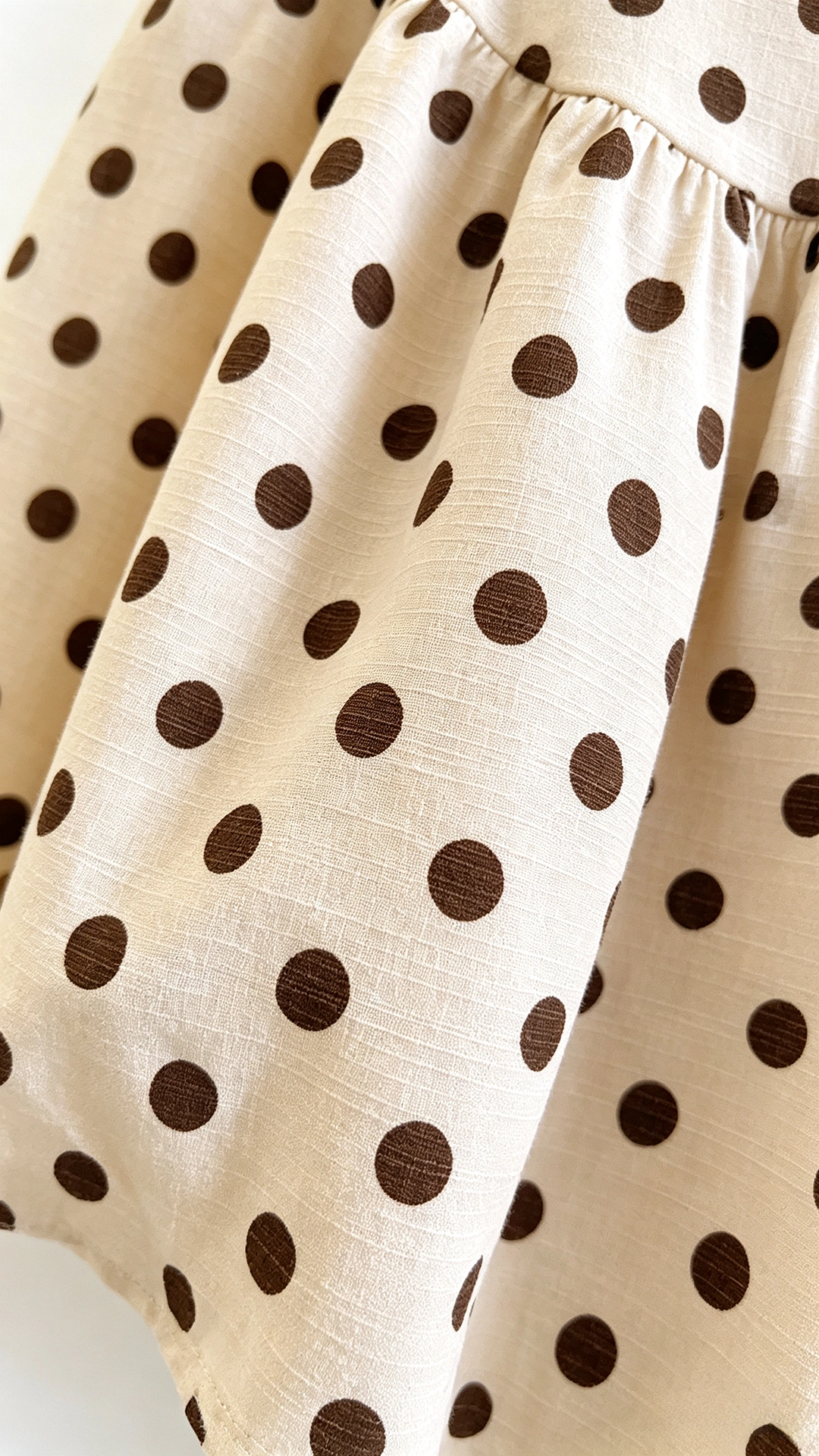 Women’s Apricot Polka Dot Puff Sleeve Blouse – Feminine Smocked Summer Top