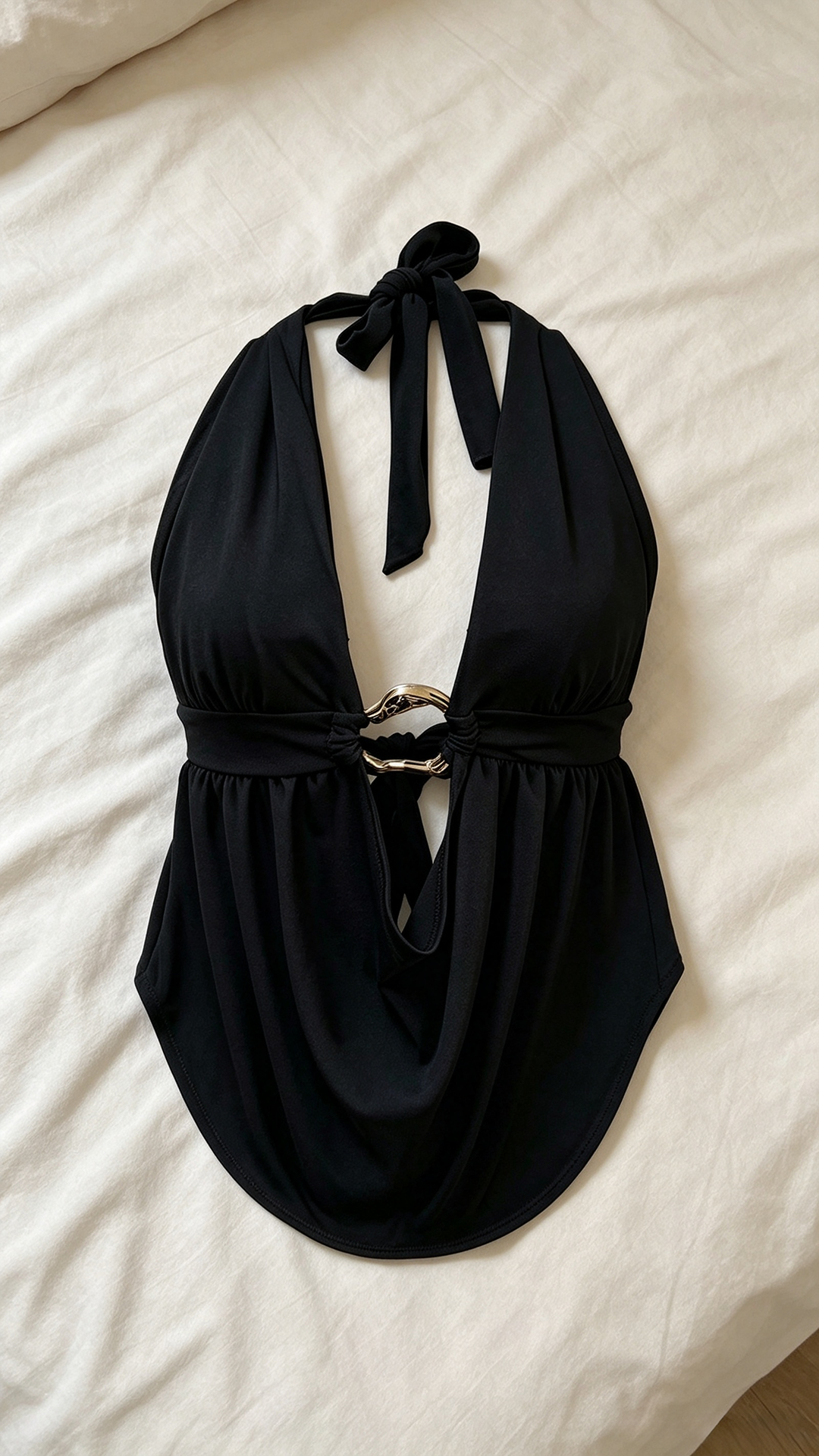 Women's Sexy Halter V-Neck Backless Top, Open Back Casual Cardigan T-Shirt