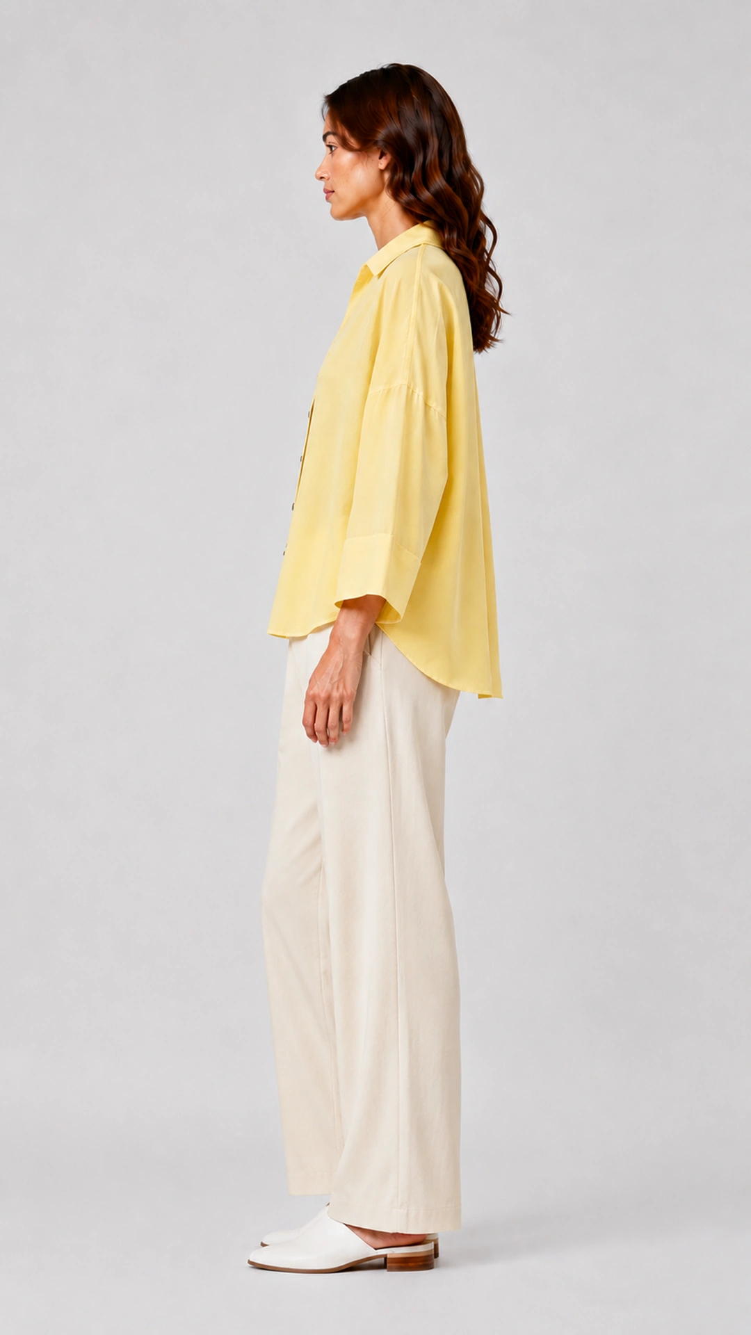 Relaxed Linen Button-Up Blouse